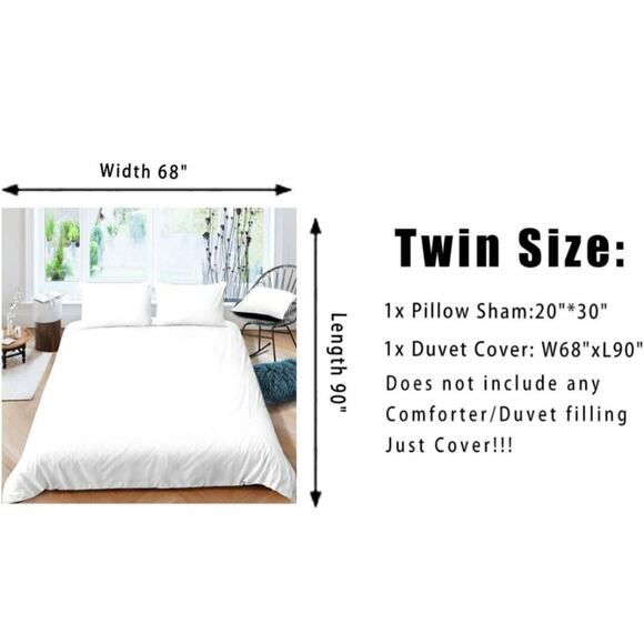 Kawaii Fungus Duvet Cover Cute Mushroom Leaf Bedding Set Black Multi Size Twin - Picture 4 of 4